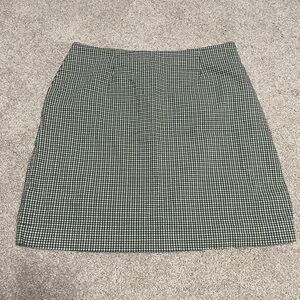 Y2K Preppy Green Plaid Mini Skirt
